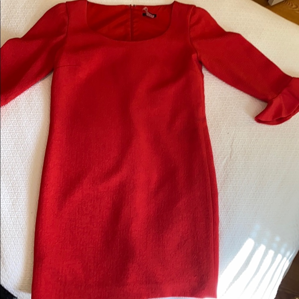 Red Ann shift dress